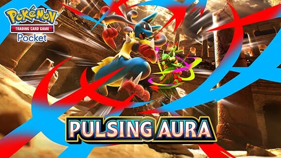 New Pokémon TCG Pocket update version 1.6.0 now live on iOS and Android to add Pulsing Aura booster packs, gold frames, a Claim All feature for packs, 2D pattern code feature and more