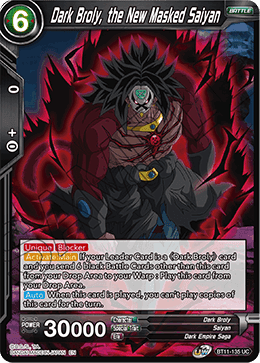 Dark Broly, the New Masked Saiyan