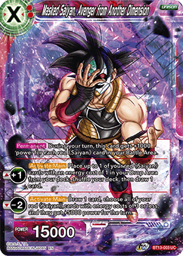 Masked Saiyan, Avenger from Another Dimension