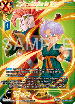 Trunks, Admiration for Tapion