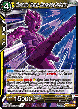 (Duplicate) Vegeta, Unchanging Instincts